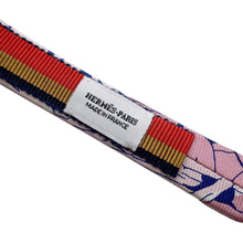将图像加载到图库查看器中，HERMES ELSA Jungle Love Hairband Pink Silk100%
