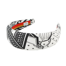 Load image into Gallery viewer, HERMES Zig Zag Hairband White/Black Silk 100%
