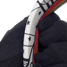 Load image into Gallery viewer, HERMES Zig Zag Hairband White/Black Silk 100%
