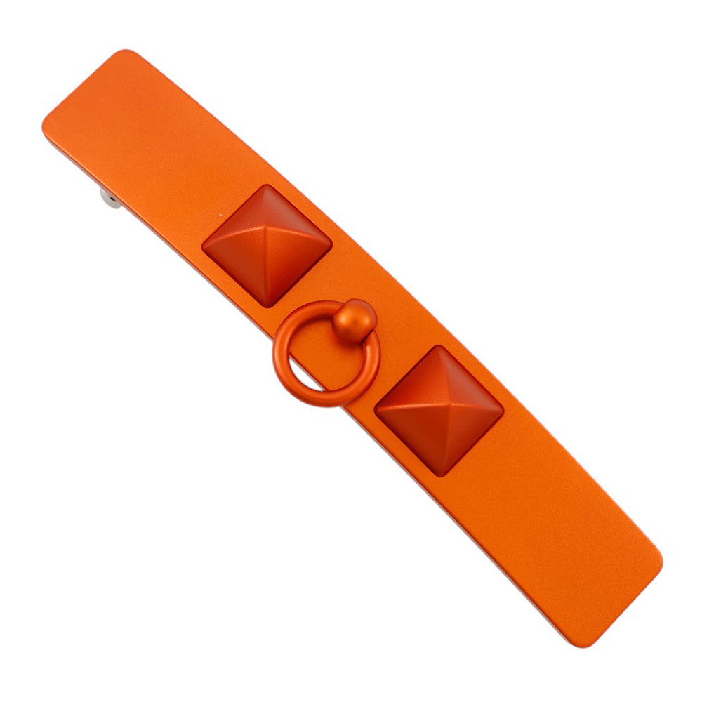 HERMES Caprice Hair Clip Orange Aluminium