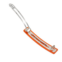 将图像加载到图库查看器中，HERMES Caprice Hair Clip Orange Aluminium
