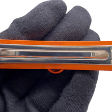 将图像加载到图库查看器中，HERMES Caprice Hair Clip Orange Aluminium
