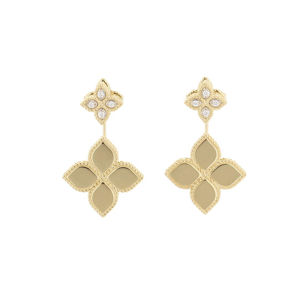 Roberto Coin Princess Flower EarringsADR777EA0852_Y K18YG K18WG