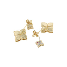 将图像加载到图库查看器中，Roberto Coin Princess Flower EarringsADR777EA0852_Y K18YG K18WG
