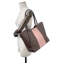 将图像加载到图库查看器中，LOUIS VUITTON Jersy Brown/PinkN44041 Damier Ebene Canvas Taurillon Leatherー
