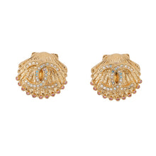 将图像加载到图库查看器中，CHANEL Earring Gold Gold Plated Rhinestone
