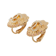 Load image into Gallery viewer, CHANEL Earring Gold Gold Plated Rhinestone
