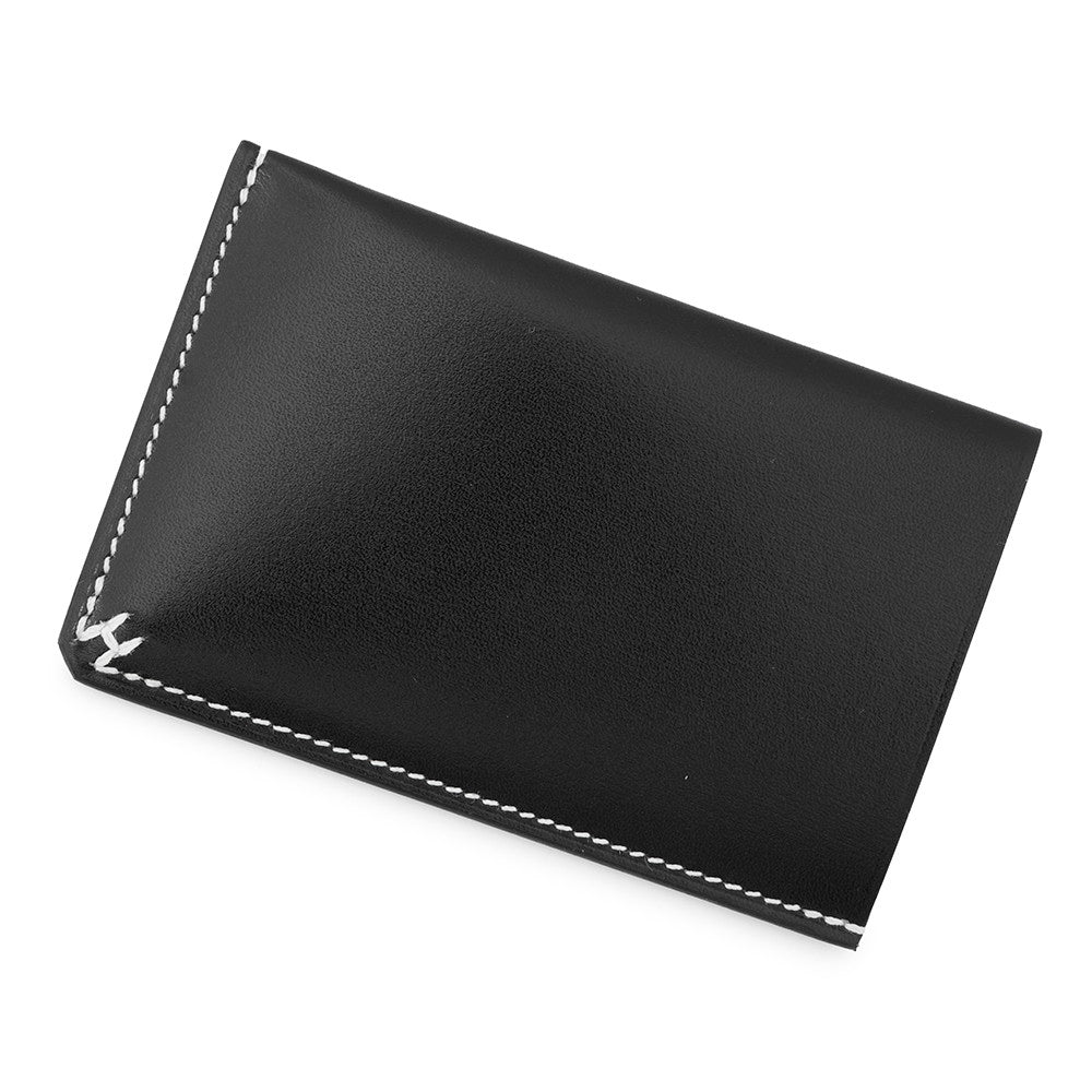 HERMES HSellier Card Case Black Box Calf Leather