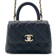 将图像加载到图库查看器中，CHANEL Matelasse Coco Handle 2way Handbag BlackAP4244 Caviar Leather Size Mini mini
