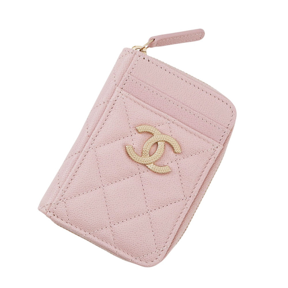CHANEL Matelasse Timeless Classic Coin Purse PinkAP2966 Caviar Leather