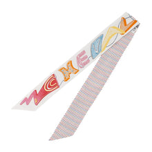 Load image into Gallery viewer, HERMES Twilly Chevaloscope Pointier White/Rose/VertH853954S Silk100%
