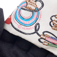 Load image into Gallery viewer, HERMES Twilly Chevaloscope Pointier White/Rose/VertH853954S Silk100%
