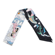 将图像加载到图库查看器中，HERMES Twilly my cloud Blue・Noir / Mauve / MulticolorH063900S Silk100%
