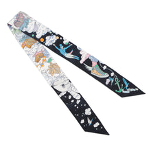 将图像加载到图库查看器中，HERMES Twilly my cloud Blue・Noir / Mauve / MulticolorH063900S Silk100%
