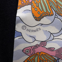 将图像加载到图库查看器中，HERMES Twilly my cloud Blue・Noir / Mauve / MulticolorH063900S Silk100%

