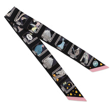 将图像加载到图库查看器中，HERMES Twilly HERMES・Story Black/Grease/RoseH063875S Silk100%
