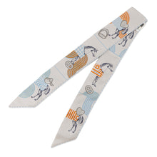 将图像加载到图库查看器中，HERMES Twilly Garde Robe Pop Argento/MulticolorH063896S Silk100%
