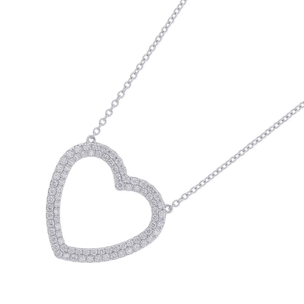 TIFFANY&Co. Metro Heart Necklace 18K White Gold