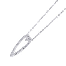 将图像加载到图库查看器中，TIFFANY&amp;Co. Metro Heart Necklace 18K White Gold
