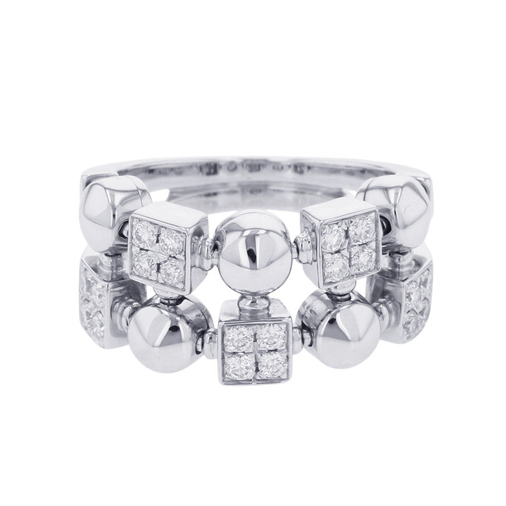 BVLGARI Lucia Ring Size Approximately No. 12 18K White Gold