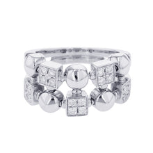将图像加载到图库查看器中，BVLGARI Lucia Ring Size Approximately No. 12 18K White Gold
