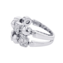 将图像加载到图库查看器中，BVLGARI Lucia Ring Size Approximately No. 12 18K White Gold
