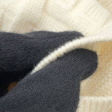 Load image into Gallery viewer, HERMES H Ash Knit Sweater Size 36 Ivory Wool 100%
