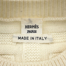Load image into Gallery viewer, HERMES H Ash Knit Sweater Size 36 Ivory Wool 100%
