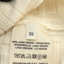 Load image into Gallery viewer, HERMES H Ash Knit Sweater Size 36 Ivory Wool 100%
