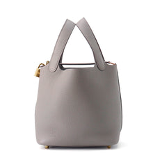 将图像加载到图库查看器中，HERMES Picotin Lock Gris Meyer Taurillon Clemence Size PM
