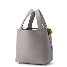 将图像加载到图库查看器中，HERMES Picotin Lock Gris Meyer Taurillon Clemence Size PM
