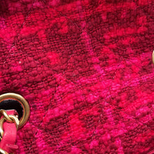 Load image into Gallery viewer, CHANEL ★Mini Matelasse Chainshoulder Red/Pink Tweed Boa Size Mini
