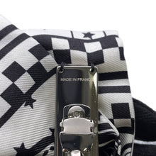 将图像加载到图库查看器中，HERMES Barrette Grenelle Zig Zag Size PM Black/White Silk
