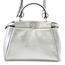 Load image into Gallery viewer, FENDI Peekaboo 2WAYBag Silver8BN244 Leather Size Mini
