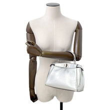 Load image into Gallery viewer, FENDI Peekaboo 2WAYBag Silver8BN244 Leather Size Mini
