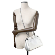 Load image into Gallery viewer, FENDI Peekaboo 2WAYBag Silver8BN244 Leather Size Mini
