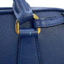 Load image into Gallery viewer, PRADA Saffiano Leather 2WAY Handbag BlueBL0812 Leather
