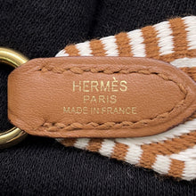 Load image into Gallery viewer, HERMES ★Bandouliere Sangle Cavall Gold/Ecru Canvas Swift Leather
