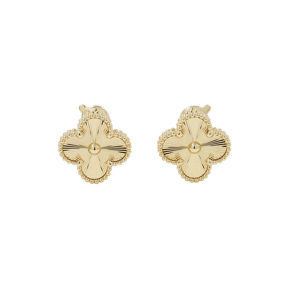 Van Cleef & Arpels Vintage Alhambra Guilloched EarringsVCARP3JL00 18K Yellow Gold