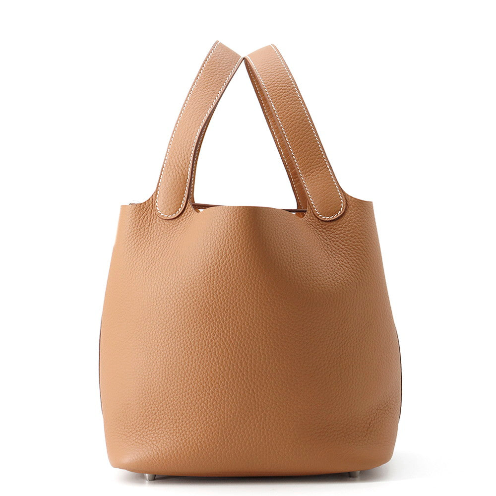 HERMES ★Picotin Lock Gold Taurillon Clemence Size MM