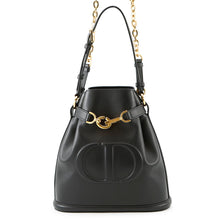Load image into Gallery viewer, Dior C&#39;est Dior CD Embossed Bag BlackM2271UBHA Calf Leather Size Medium
