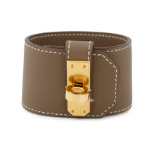 Load image into Gallery viewer, HERMES Kelly Twist Bracelet Size T3 Etoupe Swift Leather
