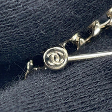 Load image into Gallery viewer, CHANEL CC Logo Round Star Brooch Champagne Gold Gold Plated Rhinestone Faux Pearl
