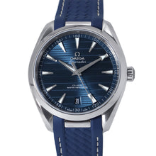 将图像加载到图库查看器中，OMEGA Seamaster Aqua Terra W41mm Stainless Steel Rubber Blue Dial220.12.41.21.03.007
