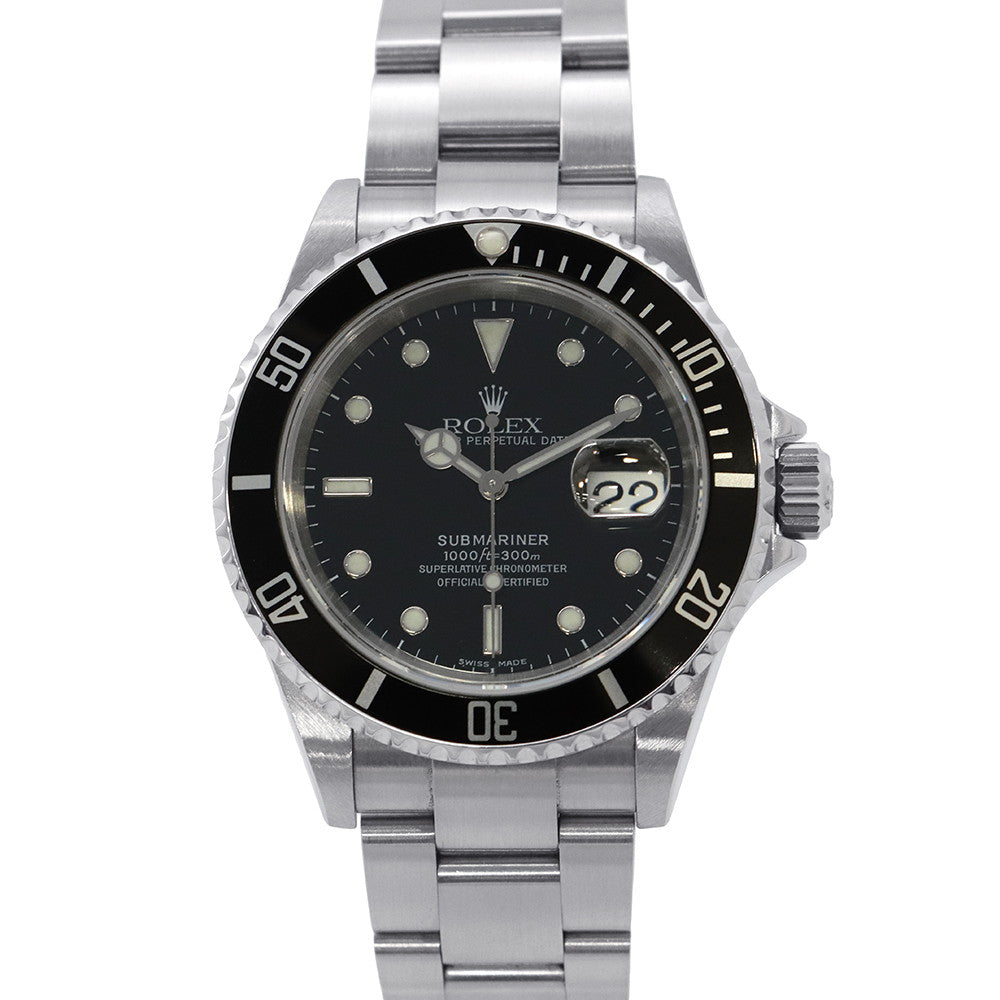 ROLEX Submariner Date W40mm Stainless Steel Black Dial16610