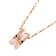 将图像加载到图库查看器中，BVLGARI B.Zero1 Design Legend Necklace356117 K18PG Ceramic
