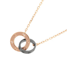 将图像加载到图库查看器中，CARTIER Love Circle Necklace 3P Diamond K18PG Ceramic
