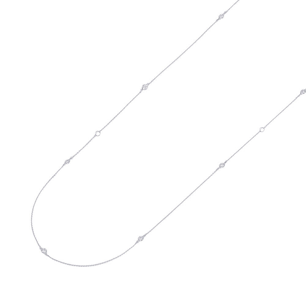 TIFFANY&Co. Diamond Long Necklace 18K White Gold