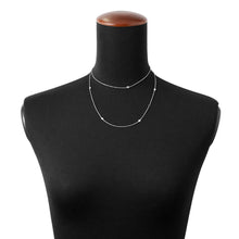 将图像加载到图库查看器中，TIFFANY&amp;Co. Diamond Long Necklace 18K White Gold
