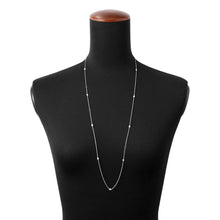 将图像加载到图库查看器中，TIFFANY&amp;Co. Diamond Long Necklace 18K White Gold
